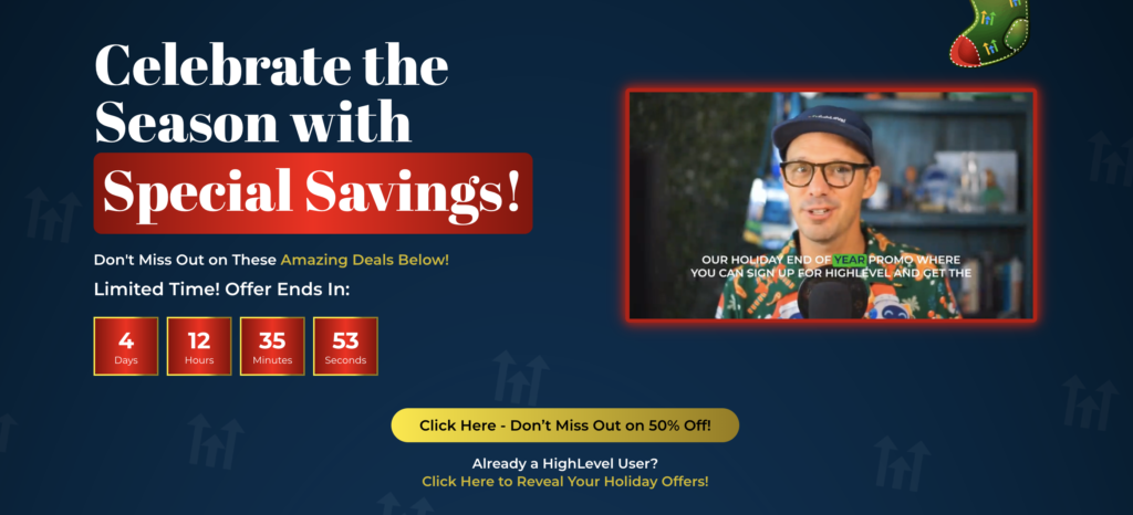 Save Big with GoHighLevel Holiday Promotion 2024 – 50% Off Your Marketing Suite!